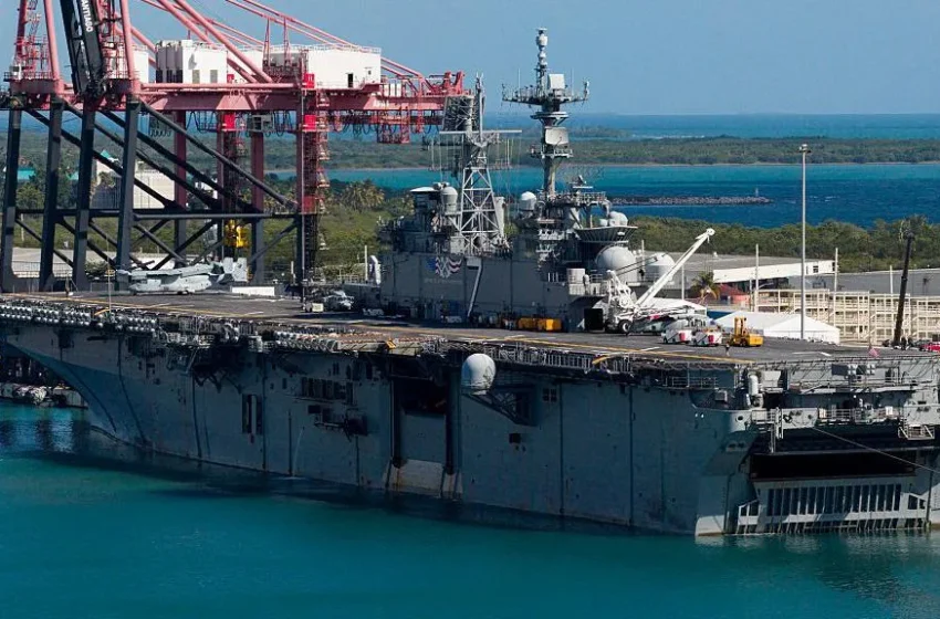  A US Marine of Nigerian heritage has died after falling overboard in the Caribbean.